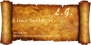 Lincz Gellén névjegykártya